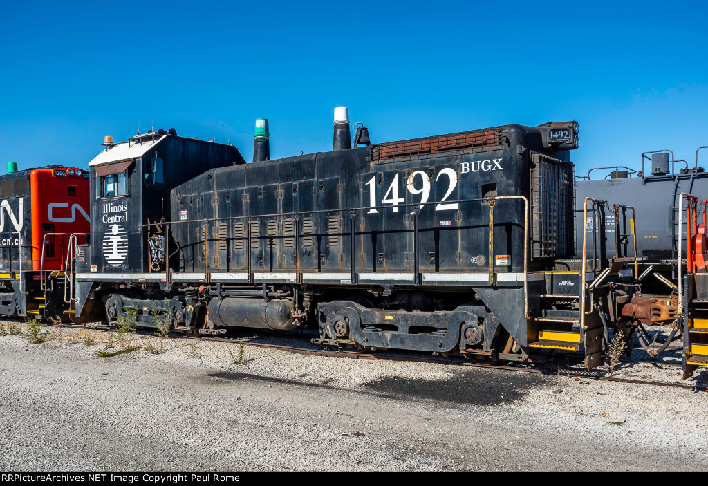 BUGX 1492, ex IC ICG 1492 EMD SW14, ex IC 9451 SW9 at BRC Clearing Yard